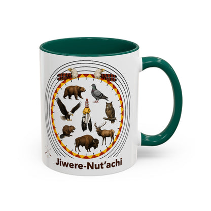 Otoe Missouria Native Animal Circle Mug – 'Jiwere-Nut'achi' Illustrated Coffee Cup (11oz/15oz)