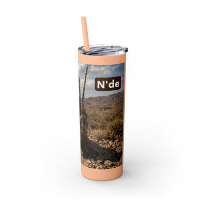 Ft. Sill Apache 20oz Skinny Tumbler with Desert Native Warrior Photo Wrap