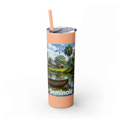 Seminole Skinny Tumbler with Straw, 20oz