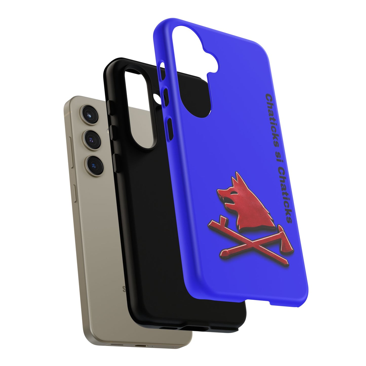 Pawnee Phone Case — Blue 'Chaticks si Chaticks' Wolf Logo Tough Case