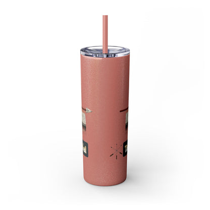 Cheyenne Arapaho 20oz Skinny Tumbler — Native American Shield & Arrows Design (Tsistsistas - Hinono'eitiit)