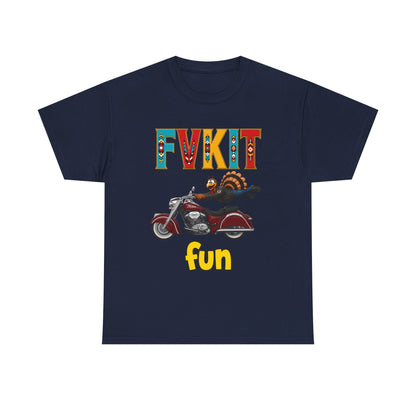 Turkey Motorcycle  Graphic Tee — Retro Rider Humor T-Shirt