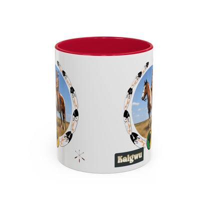 Kiowa Native Horse Photo Mug — Western Indigenous Pride Coffee Cup (11oz/15oz)
