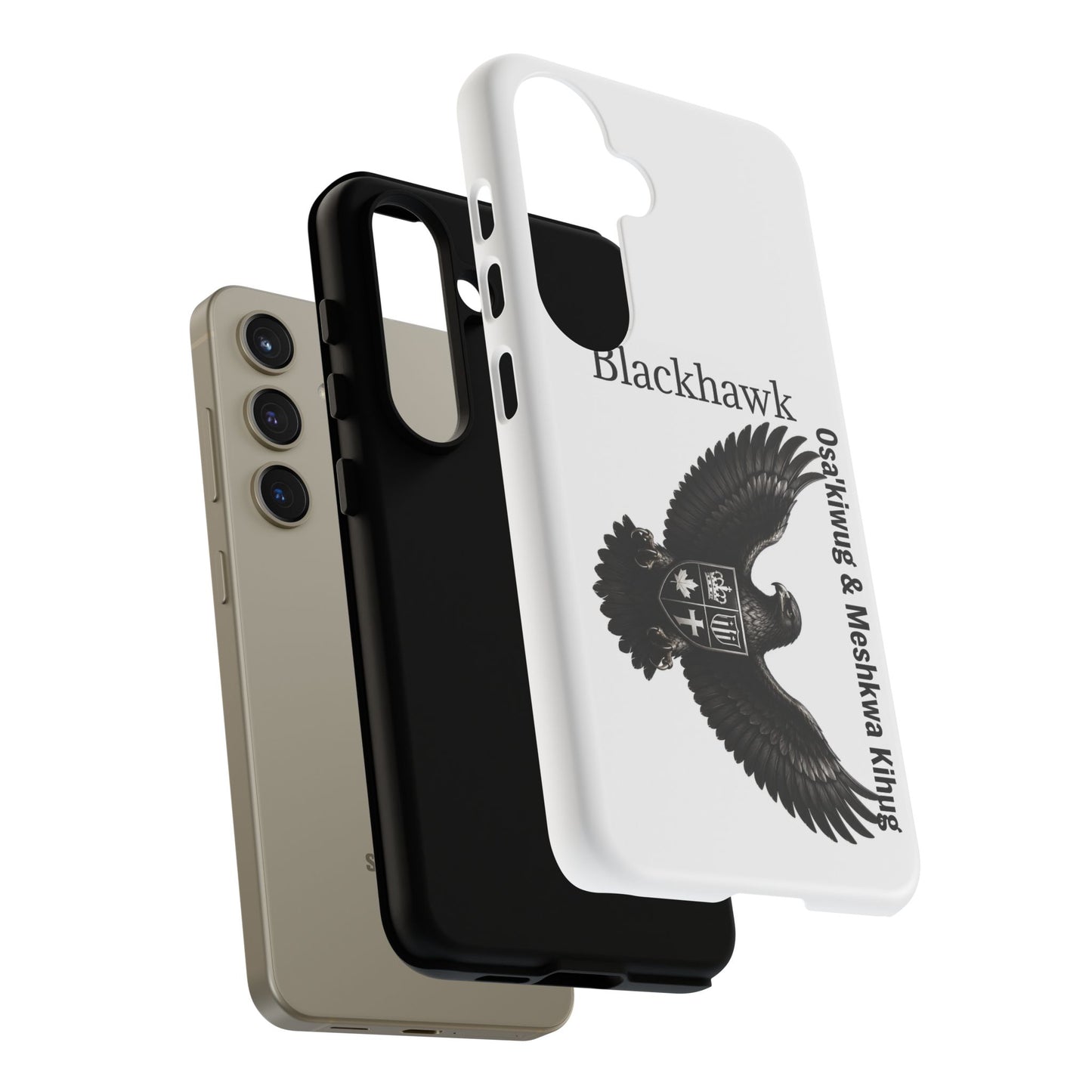 Sac&Fox Phone Case — 'Blackhawk' Raven Crest Protective Tough Case