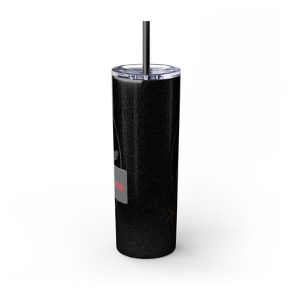 Kialegee 20oz Skinny Tumbler — Faith & Outdoor Lacrosse Design with Cross, Sticks, Campfire