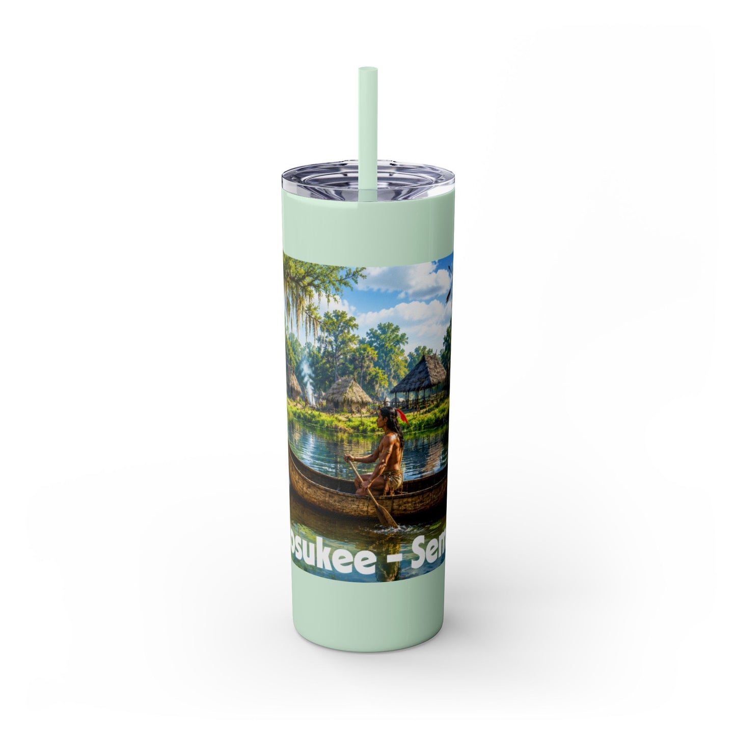 Seminole Skinny Tumbler with Straw, 20oz