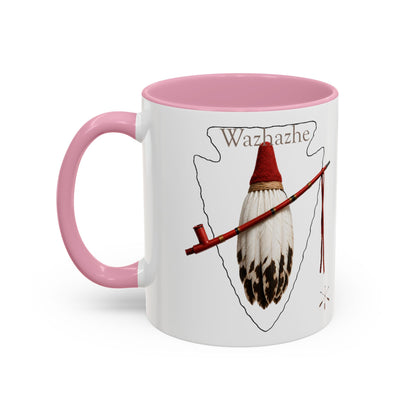 Osage Wazhazhe Tribal Feather Mug (11oz & 15oz) — Native-Inspired Coffee Cup