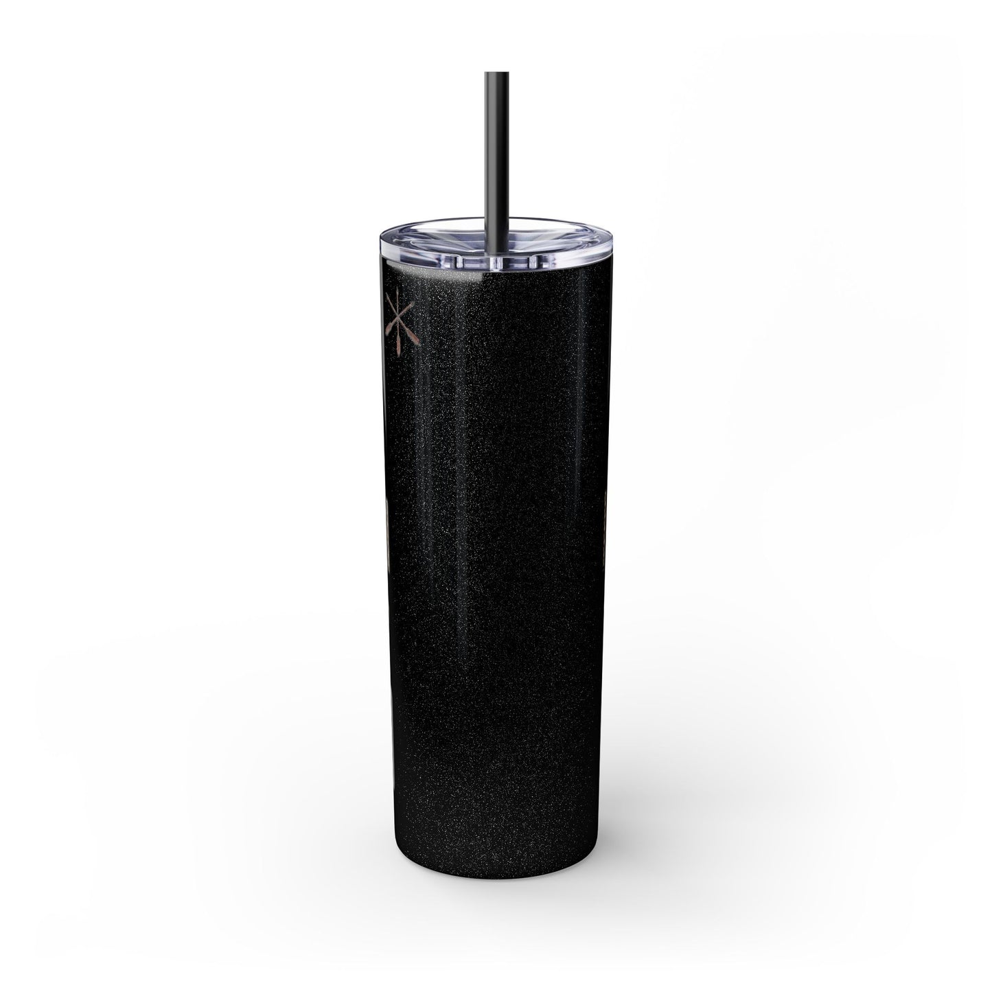 Delaware East Personalized 20oz Skinny Tumbler with Straw — Custom Name Tribal Crest Design