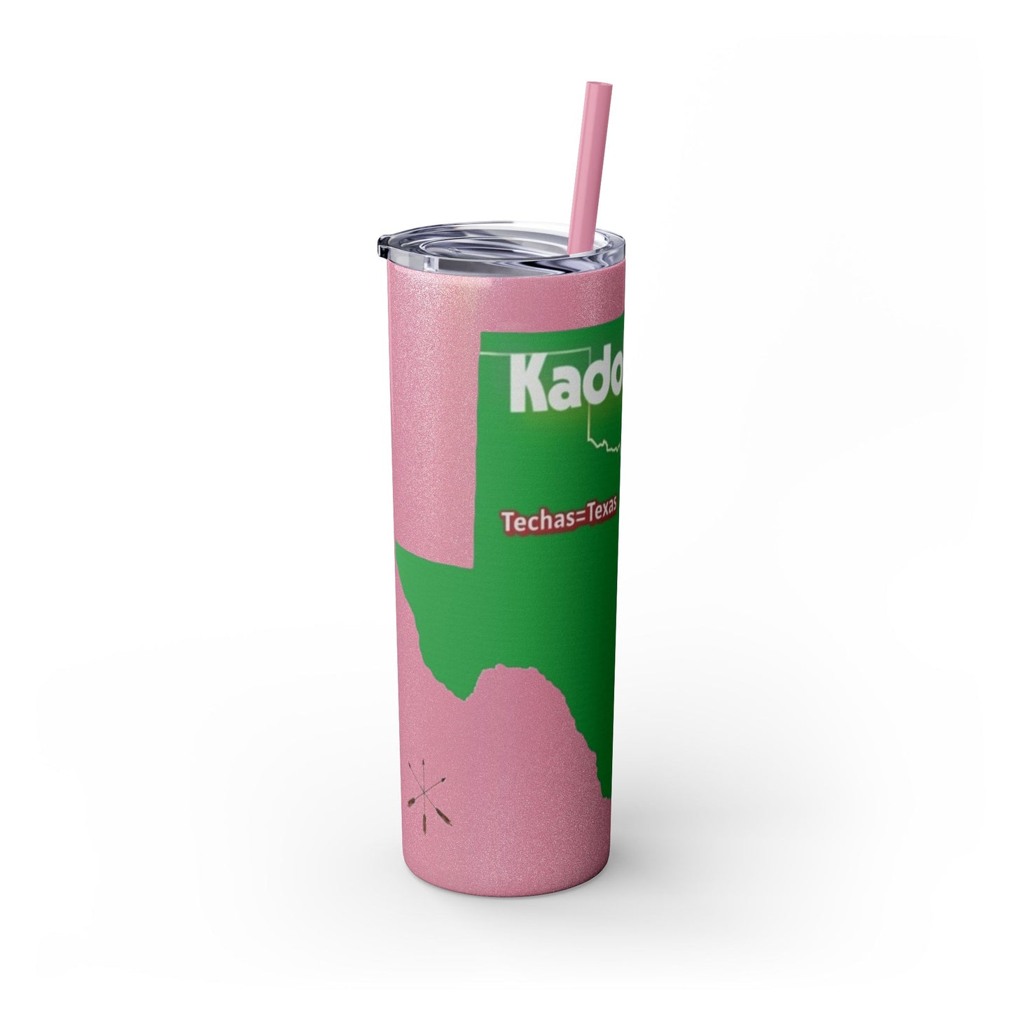 Caddo Kadohadoha Texas Map 20oz Skinny Tumbler with Straw