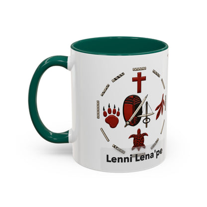 Delaware East Lenni Lenape Tribal Ceramic Mug – Native Symbols Coffee Cup (11oz/15oz)