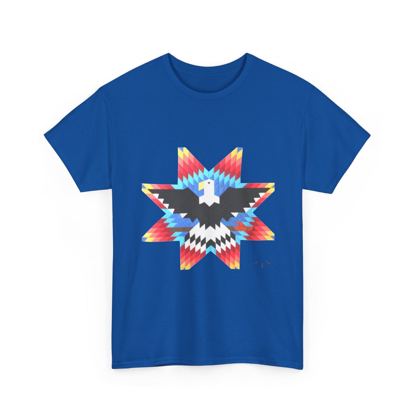 T-Shirt — Colorful Native Star Eagle Graphic Tee (Front Eagle Star, Back Crossed Arrows)