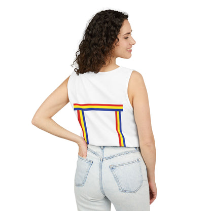 Blue Ribbon Shirt inpired Tank Top — Minimal Rainbow Ribbon Graphic