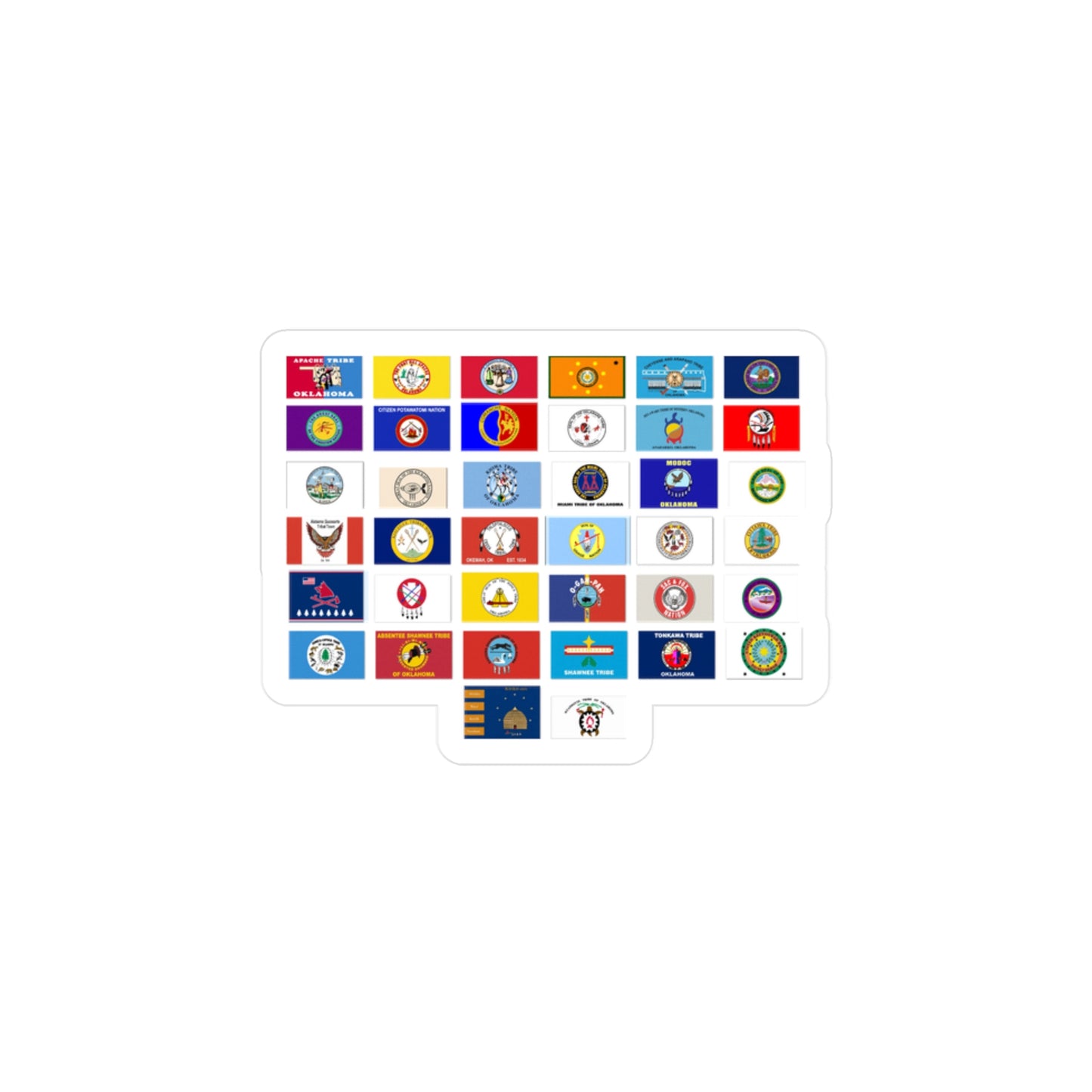 State Flag Sticker Sheet — Kiss-Cut Vinyl Decals (All 50 USA Flags)