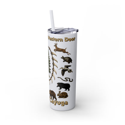 Seneca Cayuga Skinny Tumbler with Straw, 20oz