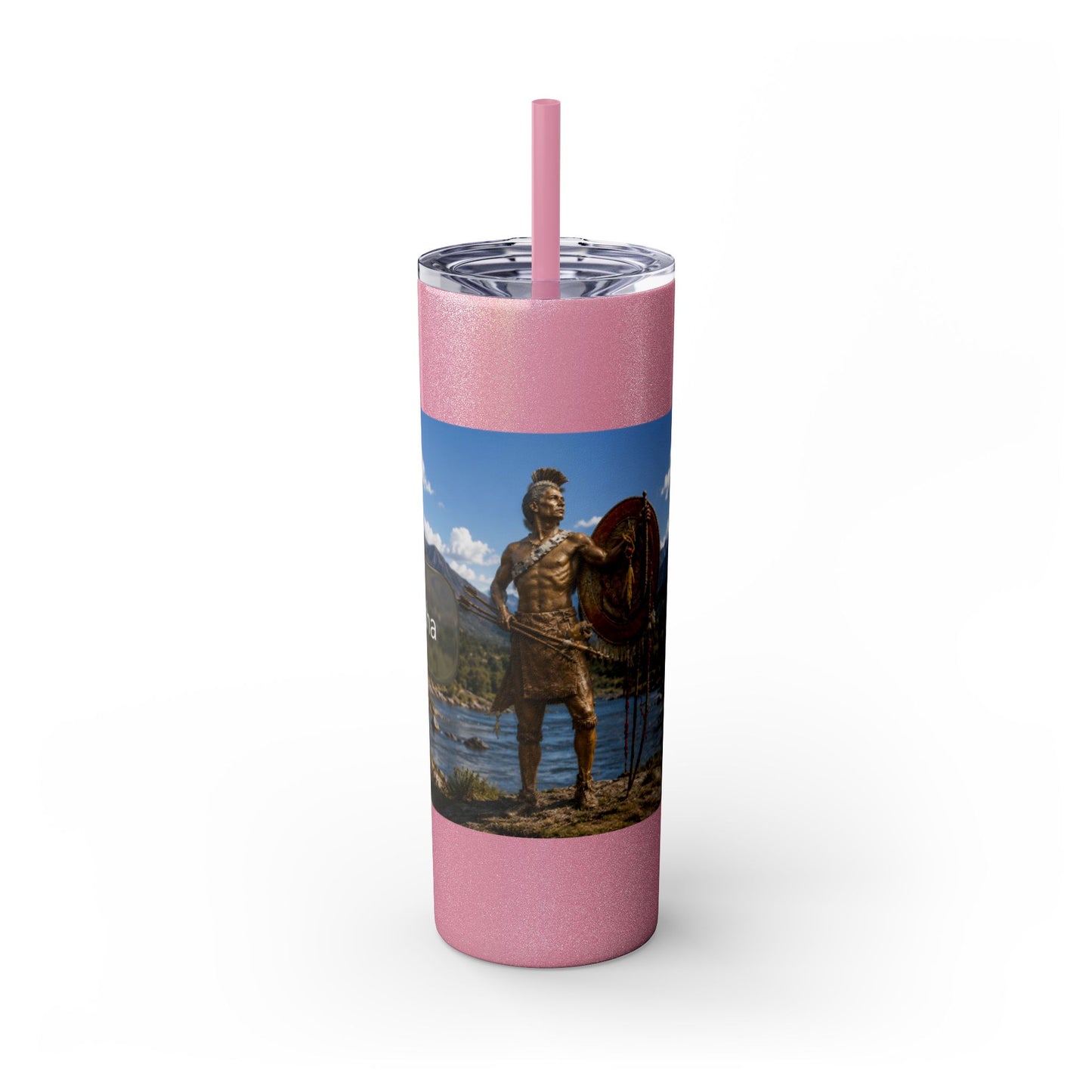 Chickasaw Skinny Tumbler with Straw, 20oz
