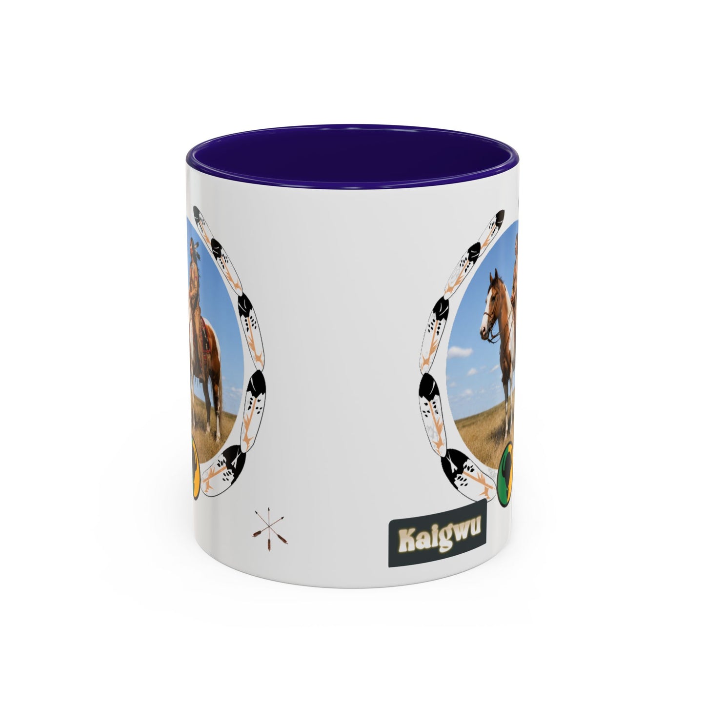 Kiowa Native Horse Photo Mug — Western Indigenous Pride Coffee Cup (11oz/15oz)