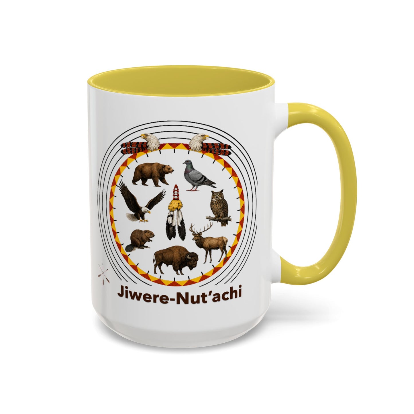 Otoe Missouria Native Animal Circle Mug – 'Jiwere-Nut'achi' Illustrated Coffee Cup (11oz/15oz)