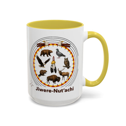 Otoe Missouria Native Animal Circle Mug – 'Jiwere-Nut'achi' Illustrated Coffee Cup (11oz/15oz)