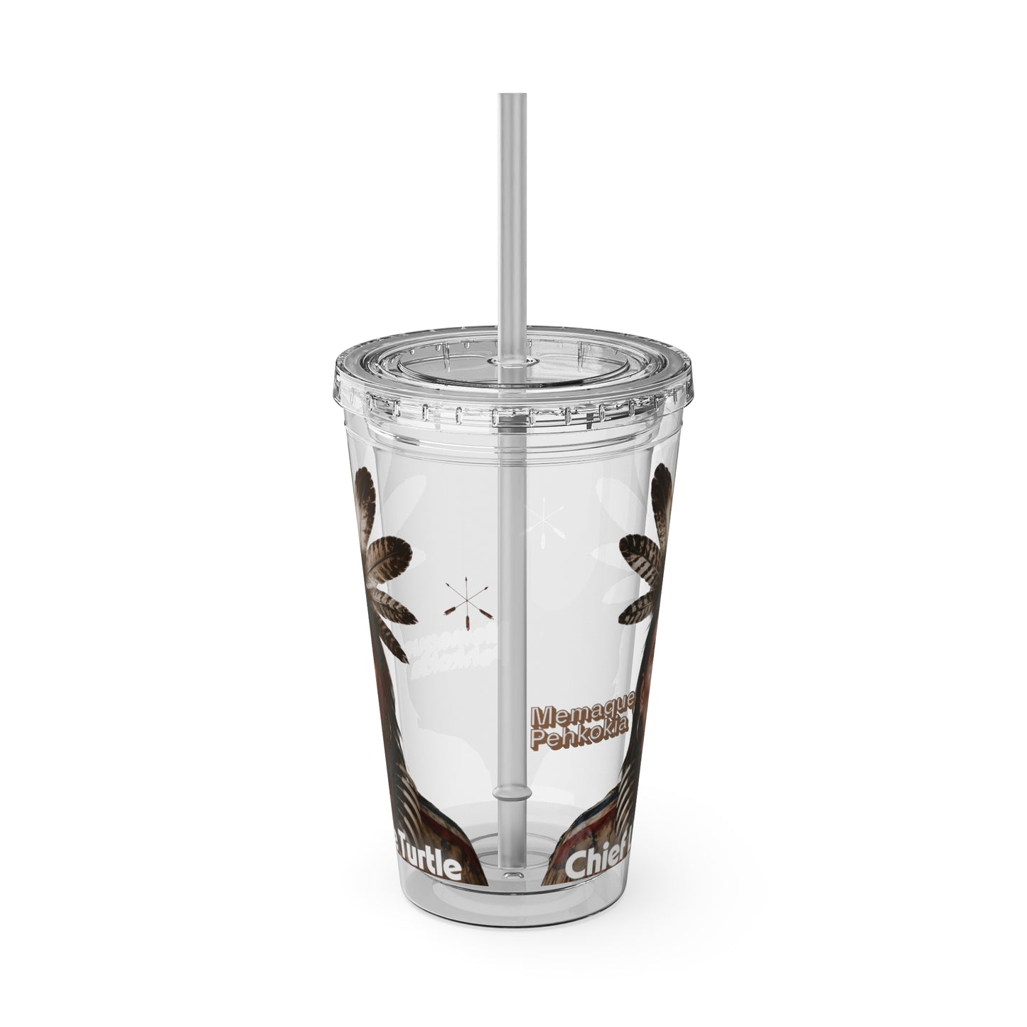 Miami Chief Little Turtle Sunsplash 16oz Tumbler with Straw