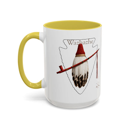 Osage Wazhazhe Tribal Feather Mug (11oz & 15oz) — Native-Inspired Coffee Cup