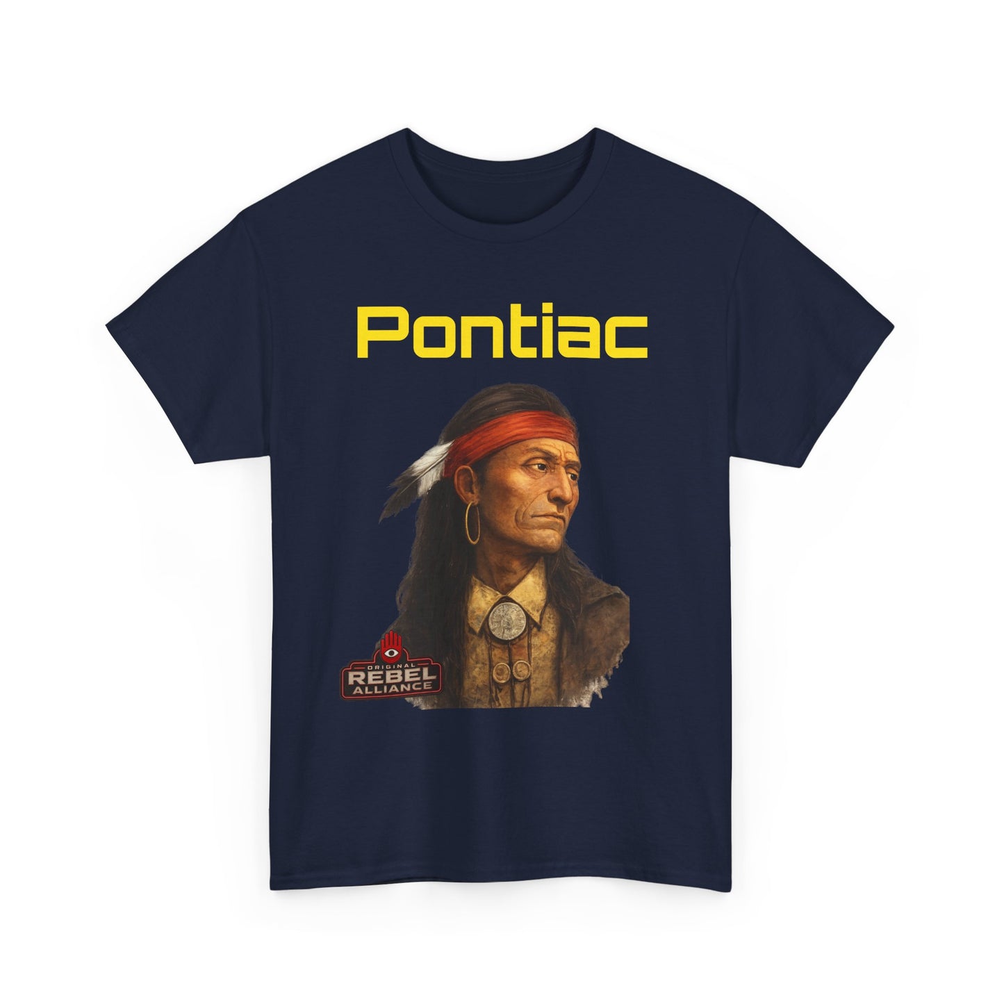 Pontiac Portrait T‑Shirt — Native Chief Graphic Tee