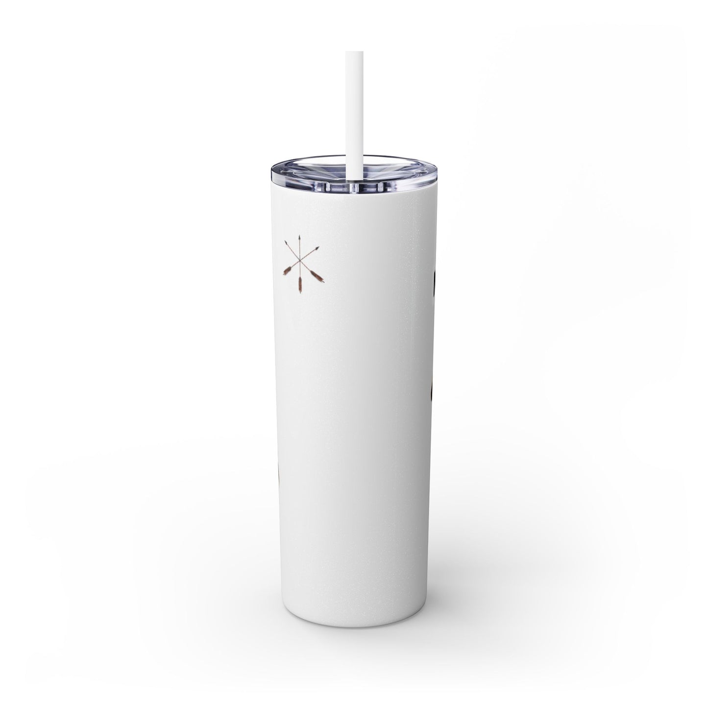 Comanche Numunah Warrior Horse 20oz Skinny Tumbler with Straw — Native American Inspired Travel Cup