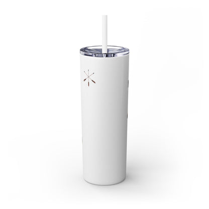 Comanche Numunah Warrior Horse 20oz Skinny Tumbler with Straw — Native American Inspired Travel Cup
