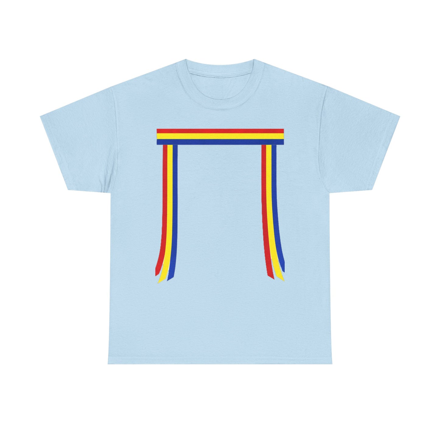 Ribbon & Arrows T‑Shirt — Minimal Tribal Ribbon Front with Crossed Arrows Back