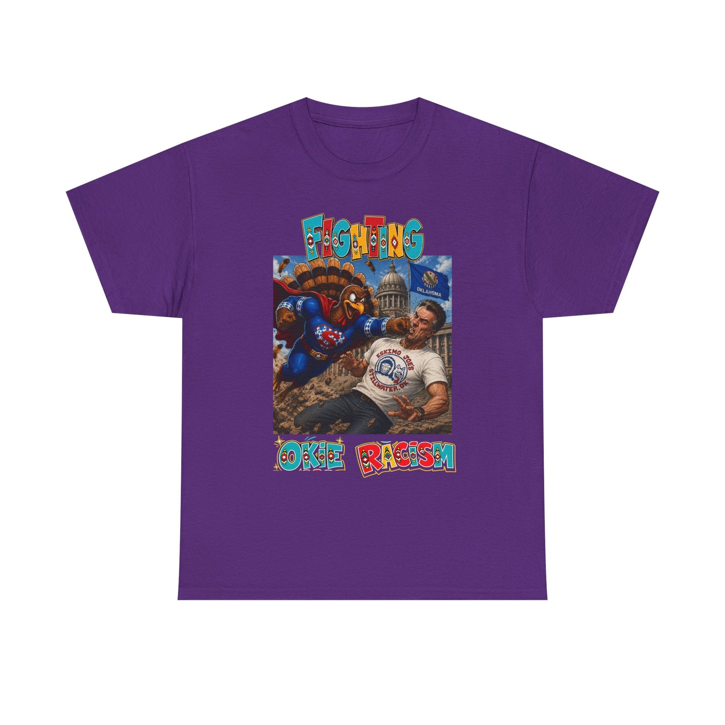 Turkey T-Shirt — Retro Comic 'Stop Racism' Graphic Tee