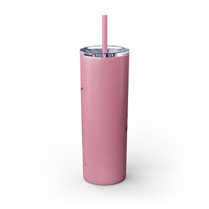 Osage Skinny Tumbler — Native Feather & Pipe Design 20oz Straw Cup