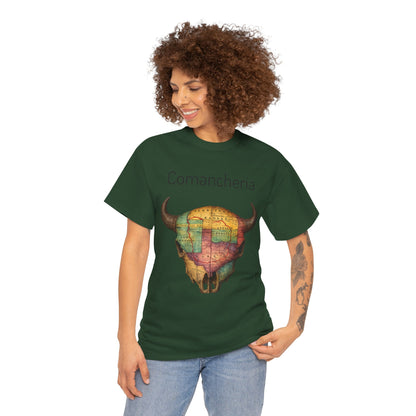 Comancheria Buffalo Skull T-Shirt — Western Map Graphic Tee