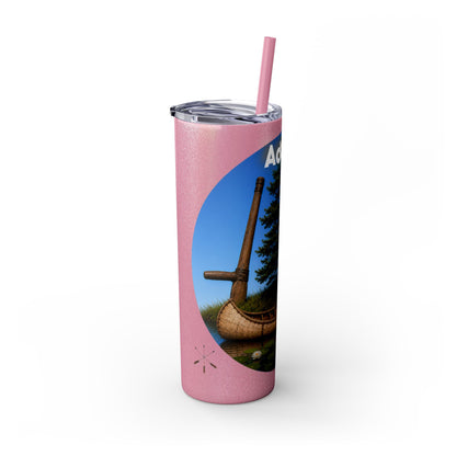 Ottawa Adawe Canoe Skinny Tumbler — 20oz Insulated Travel Cup with Straw