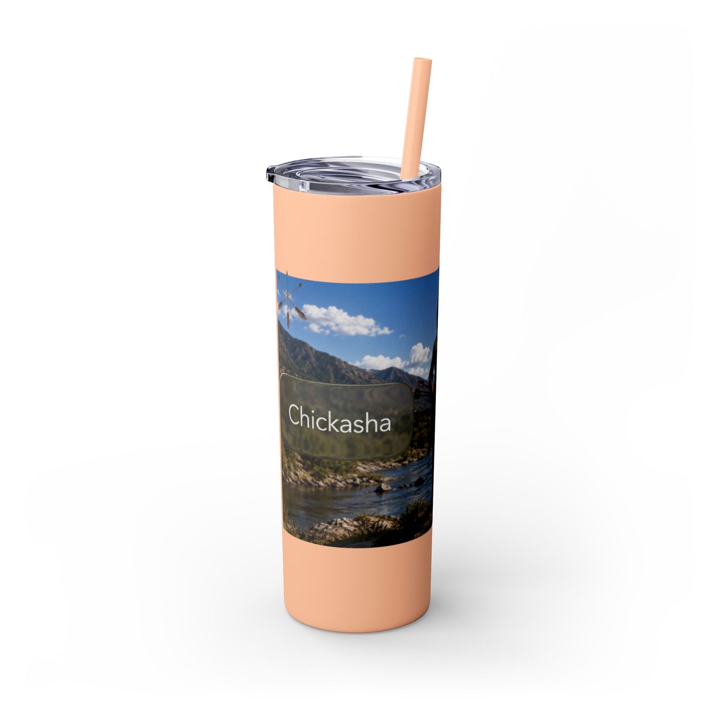 Chickasaw Skinny Tumbler with Straw, 20oz