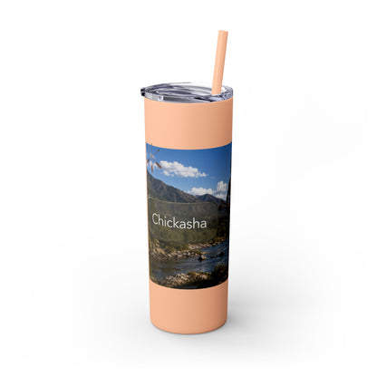 Chickasaw Skinny Tumbler with Straw, 20oz