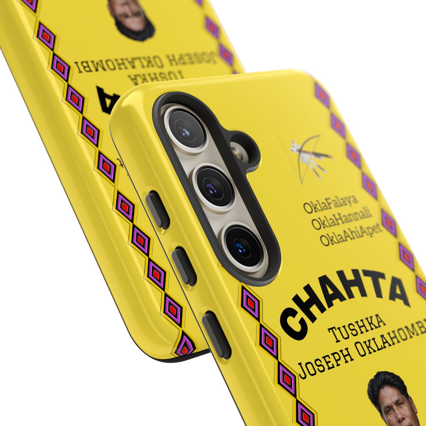Chahta Tushka Joseph Oklahombi Yellow Phone Case — Native American Tribute Protective Cover
