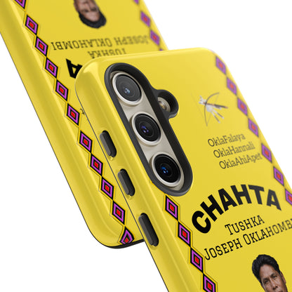 Chahta Tushka Joseph Oklahombi Yellow Phone Case — Native American Tribute Protective Cover
