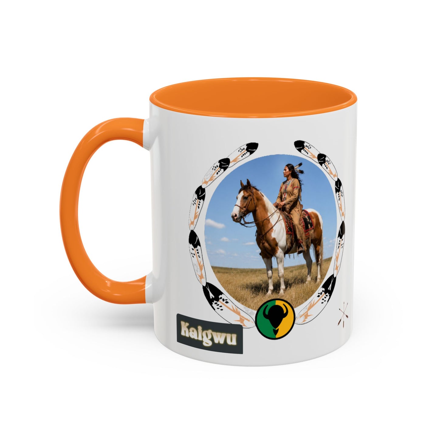 Kiowa Native Horse Photo Mug — Western Indigenous Pride Coffee Cup (11oz/15oz)