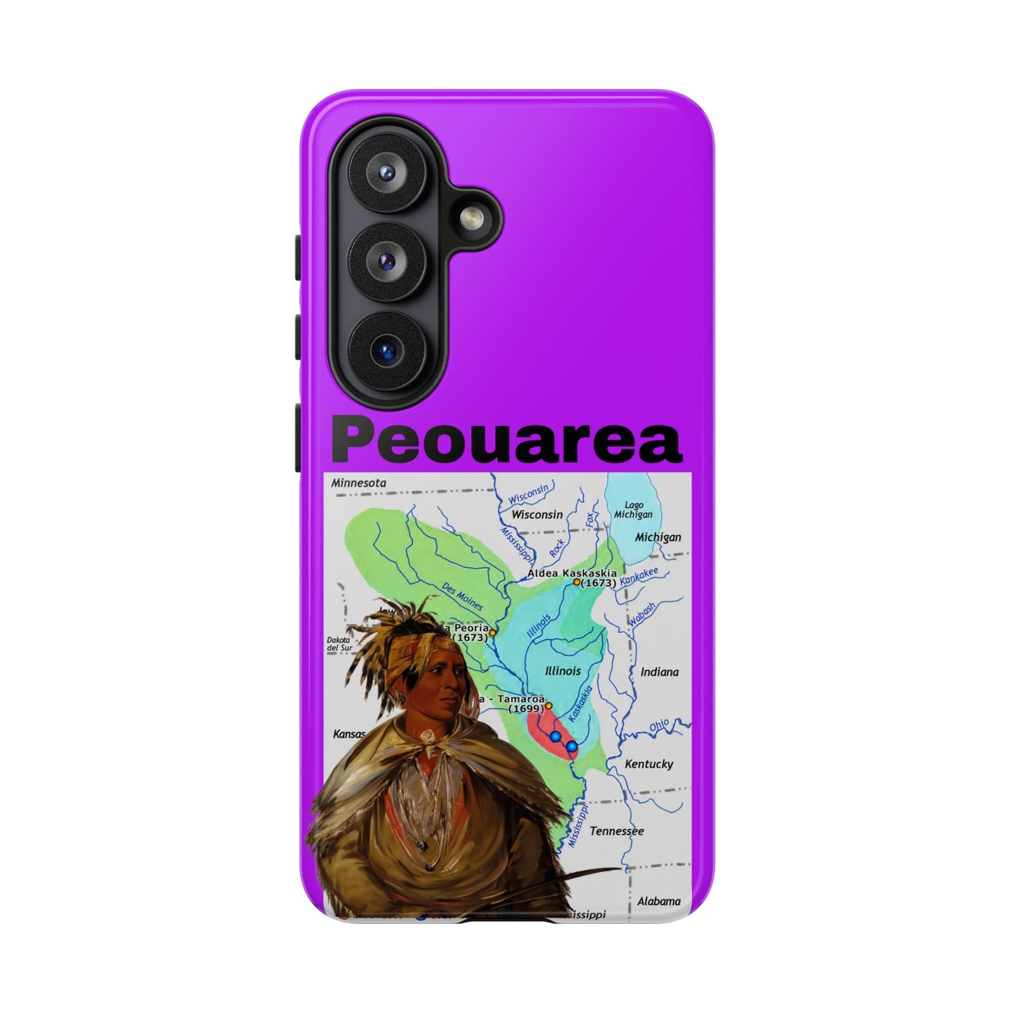 Peoria Phone Case — 'Peouarea' Dreamcatcher Shield Design