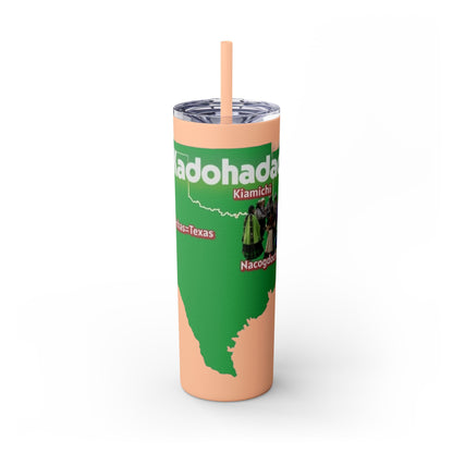 Caddo Kadohadoha Texas Map 20oz Skinny Tumbler with Straw