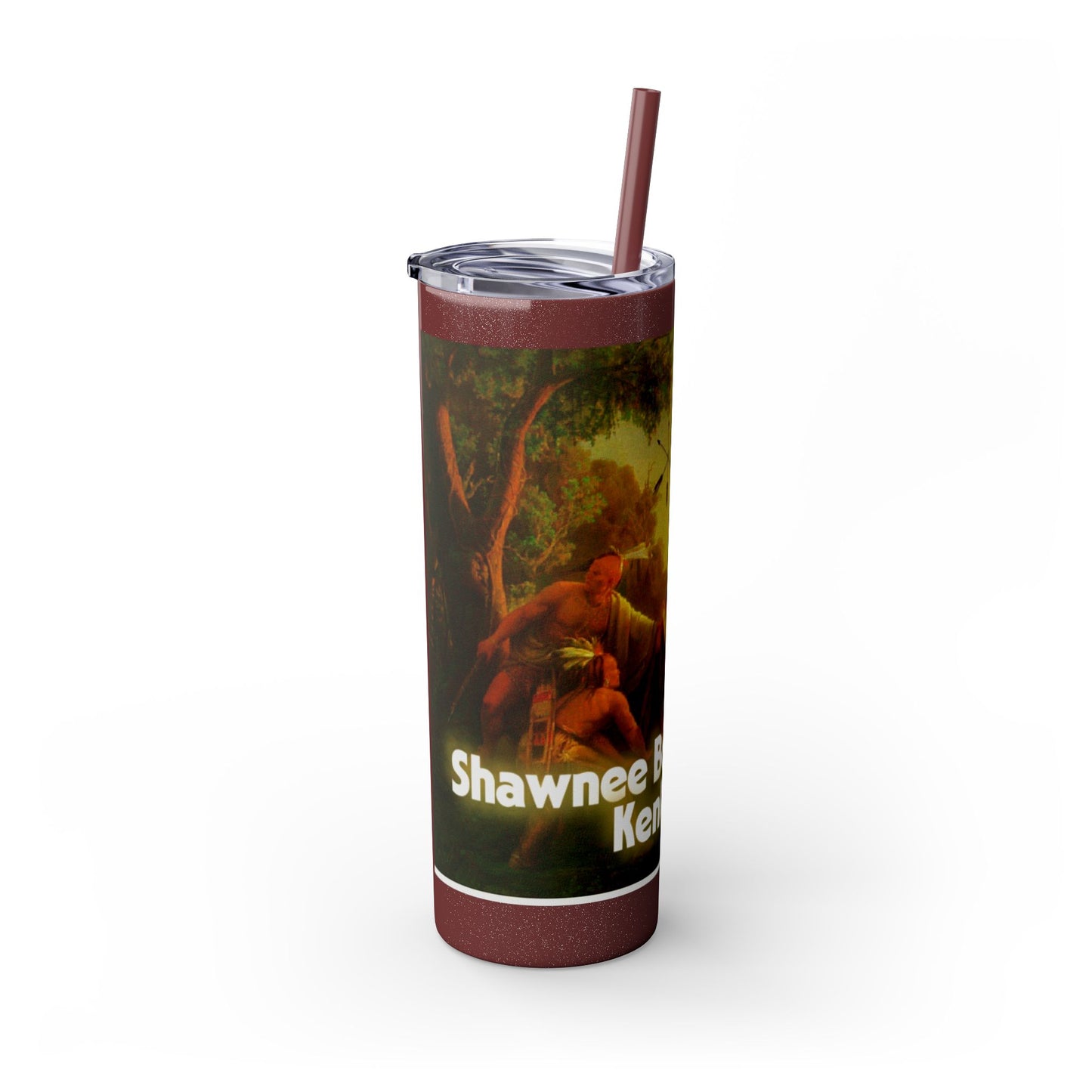 Shawnee Absentee Skinny Tumbler with Straw, 20oz