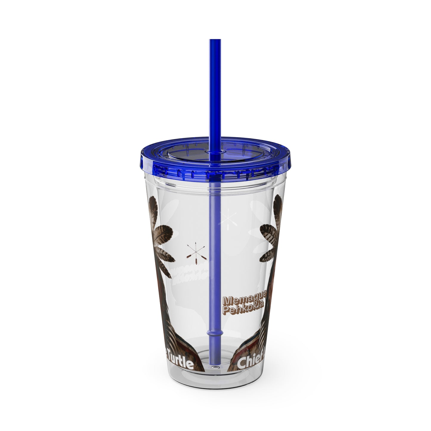 Miami Chief Little Turtle Sunsplash 16oz Tumbler with Straw