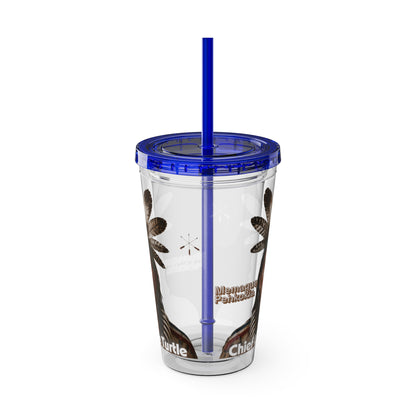 Miami Chief Little Turtle Sunsplash 16oz Tumbler with Straw
