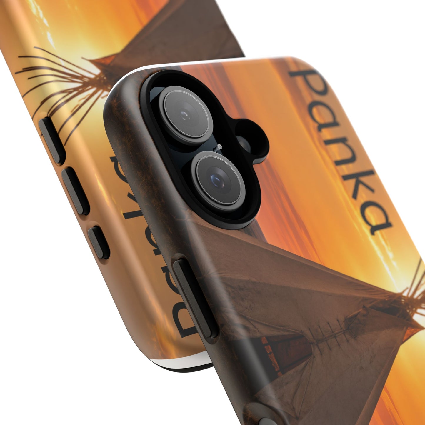 Ponca Sunset Tipi Phone Case — Personalized Native Teepee Landscape