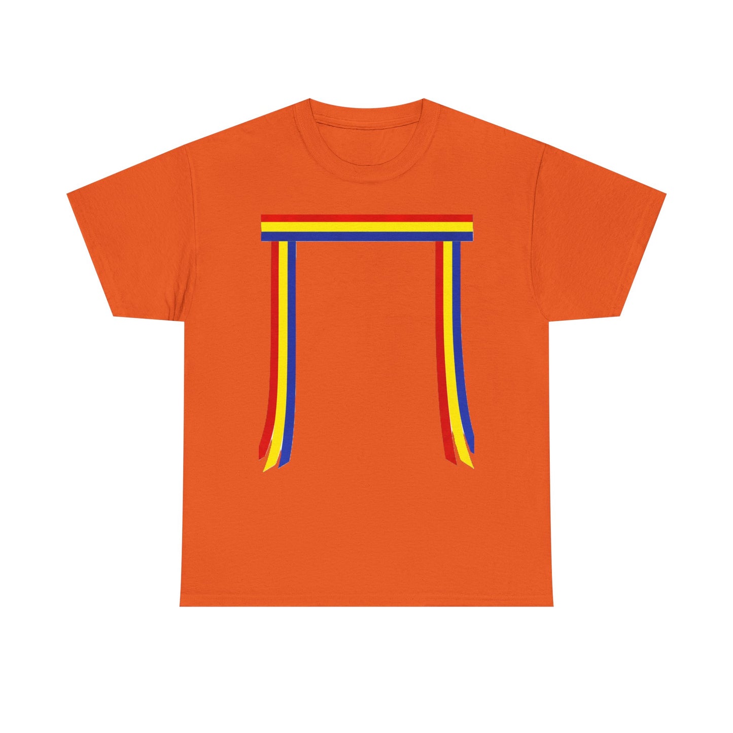 Ribbon & Arrows T‑Shirt — Minimal Tribal Ribbon Front with Crossed Arrows Back