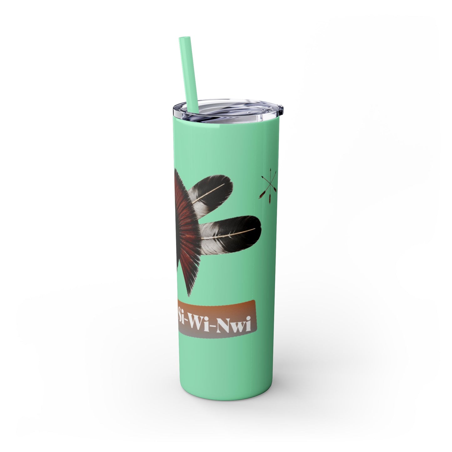 Shawnee Absentee Skinny Tumbler with Straw, 20oz