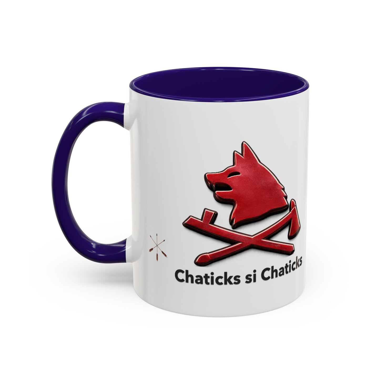 Pawnee Chaticks Si Chaticks Red Wolf Logo Mug — Funny Novelty Coffee Cup (11oz, 15oz)