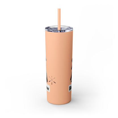 Pottawatomie Campfire Badge Skinny Tumbler 20oz — Badawadame Nation Design