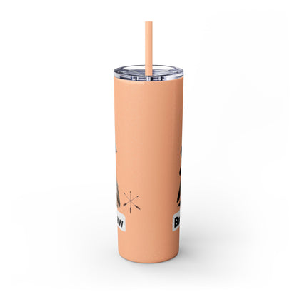 Pottawatomie Campfire Badge Skinny Tumbler 20oz — Badawadame Nation Design