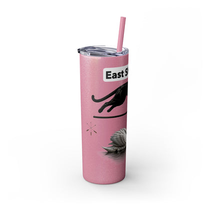 Shawnee East Skinny 20oz Tumbler with Straw — East Shawano River Swan & Otter Design