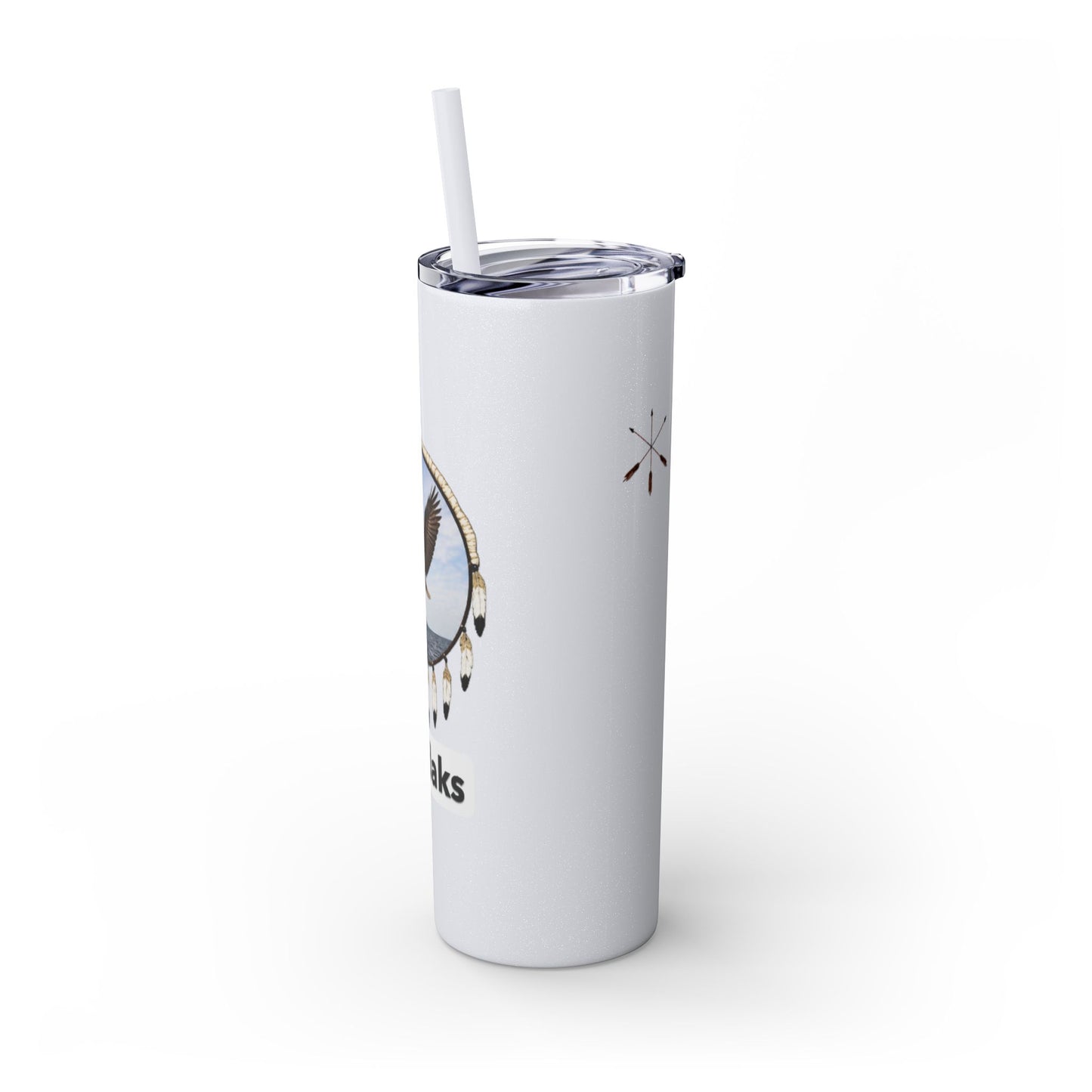 Modoc Eagle Skinny Tumbler – 20oz Straw Travel Cup (Maklaks)